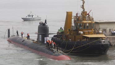 Indian Navy's Scorpene submarine INS Kalvari is escorted by tugboats as it arrives at Mazagon Docks Ltd, a naval vessel ship building yard, in Mumbai, India, October 29, 2015. (File photo: Reuters)