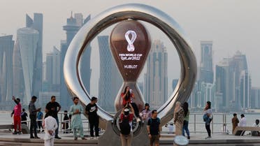  October 12, 2022 The FIFA World Cup Qatar 2022 countdown clock is seen REUTERS/Hamad I Mohammed