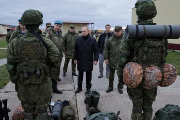 Putin during a visit last month to a military training center