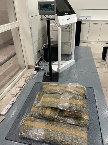 Dubai Customs inspectors intercept smuggling of 12.5 kg of marijuana hidden in the lining of a passenger's bag traveling to Dubai International Airport.  (attached)