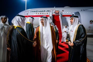 UAE foreign minister Sheikh Abdullah bin Zayed arrives in Bahrain. (WAM)