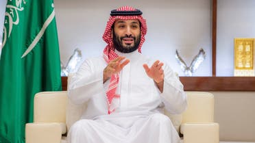 Saudi Arabia's Prime Minister Crown Prince Mohammed bin Salman speaks as he receives the Saudi soccer team, ahead of their participation in FIFA World Cup Qatar 2022, in Jeddah, Saudi Arabia, October 23, 2022. (Reuters)