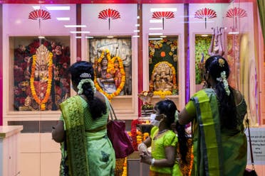 Hindu devotees visit the Dubai Hindu Temple on April 29, 2021. (File photo: AFP)