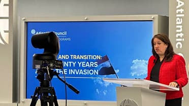 State Department Deputy Assistant Secretary of State for Iraq, Iran, and Public Diplomacy Jen Gavito speaks at the Atlantic Council, Oct. 25, 2022. (Al Arabiya English)
