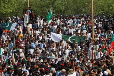 تظاهرة لأنصار خان في إسلام أباد في مايو الماضي