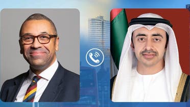 UK's Secretary of State for Foreign, Commonwealth and Development Affairs James Cleverly and the UAE's Sheikh Abdullah bin Zayed Al Nahyan, Minister of Foreign Affairs and International Cooperation. (WAM)