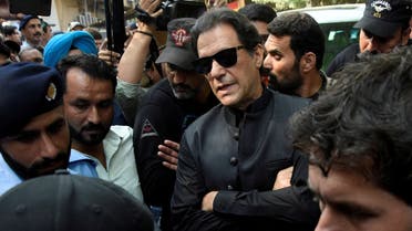 FILE PHOTO: Pakistan's former Prime Minister Imran Khan, who is facing a contempt of court case, appears at a court, in Islamabad, Pakistan September 22, 2022. REUTERS/Waseem Khan/File Photo
