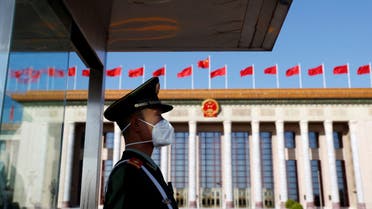 A paramilitary police officer stands guard outside the Great Hall of the People before the opening ceremony of the 20th National Congress of the Communist Party of China in Beijing, China October 16, 2022. (File photo: Reuters)