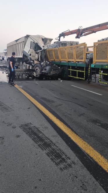 A car accident in Dubai left one dead and five injured. (Supplied)