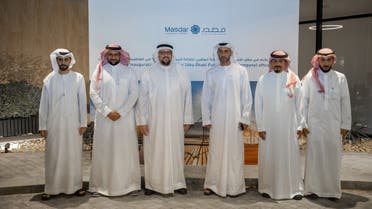 Saudi and Masdar officials during the inauguration of  Masdar’s new dedicated office in Riydah, the Saudi capital. (Supplied)