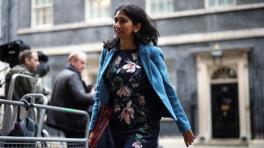 British Secretary of State for the Home Department Suella Braverman walks outside Number 10 Downing Street on the day of cabinet meeting, in London, Britain, October 26, 2022. REUTERS/Henry Nicholls