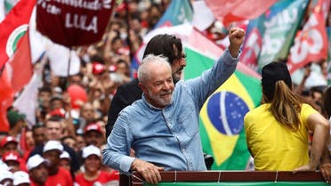 Brazil's former President and presidential candidate Luiz Inacio Lula da Silva leads the 'march of victory', in Sao Paulo, Brazil October 29, 2022. REUTERS/Carla Carniel