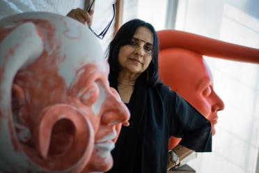 Indian artist Navjot Altaf. (Photo by Aparna Jayakumar)