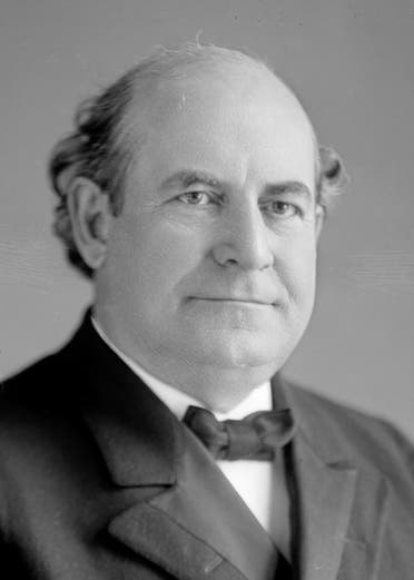 صورة للمرشح الديمقراطي الخاسر عام 1896 وليام جيننغز بريان