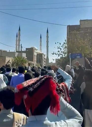 A demonstration against the regime in Zahedan, the capital of Sistan-Baluchestan, last month