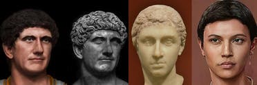 From a statue of Cleopatra they recognized her features, and from another to her lover Mark Antony they could imagine his face.