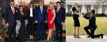 When he asked for her hand in the garden of the White House two years ago and a picture of the families of the groom and the bride
