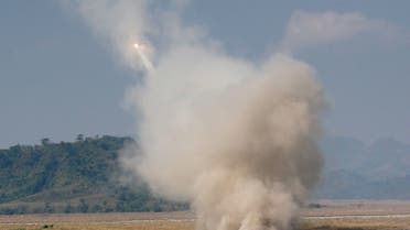 A U.S. military fires a High Mobility Artillery Rocket System (HIMARS) during a military exercise with Philippine troops called Balikatan (shoulder-to-shoulder) in Capas, Tarlac in northern Philippines April 14, 2016. REUTERS/Erik De Castro