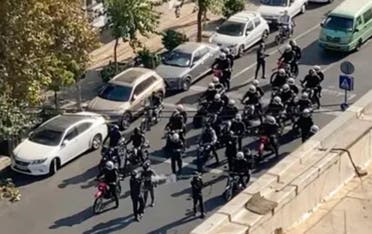 حضور نیروهای پلیس در خیابان‌های تهران