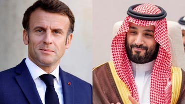Combination of file photos of French President Emmanuel Macron (left) and Saudi Arabia's Crown Prince Mohammed bin Salman (right). (Reuters)