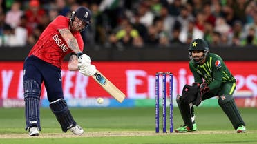 England's Ben Stokes plays during the ICC men's Twenty20 World Cup 2022 cricket final match between England and Pakistan at the Melbourne Cricket Ground (MCG) on November 13, 2022 in Melbourne. (AFP)