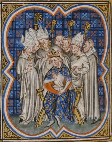 Painting depicting the enthronement of King Philip V