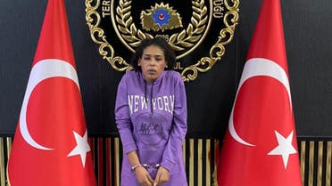 Syrian woman, identified on social media as Ahlam al-Bashir, who was arrested by Turkish police for planting the bomb that killed six people in central Istanbul on Nov. 13, 2022. (Twitter)