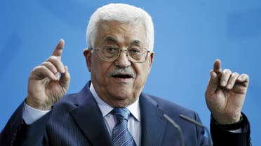 Palestinian President Mahmoud Abbas speaks during a news conference at the Chancellery in Berlin. (File: Reuters)