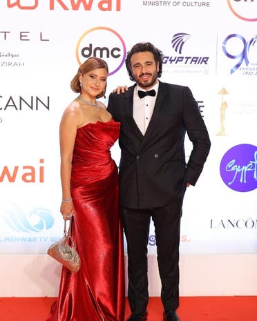 Nelly Karim with her husband Hisham Ashour