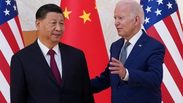 U.S. President Joe Biden meets with Chinese President Xi Jinping on the sidelines of the G20 leaders' summit in Bali, Indonesia, November 14, 2022. (Reuters)