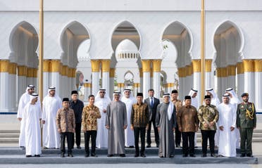 UAE President and Indonesian President inaugrate the Sheikh Zayed Grand Mosque in Indonesia. (Twitter)