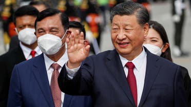 Chinese President Xi Jinping arrives at Ngurah Rai International Airport ahead of the G20 Summit in Bali, Indonesia November 14, 2022. REUTERS