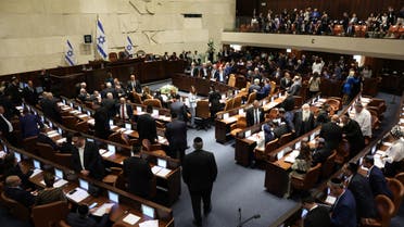 Israeli Knesset members during the swearing in ceremony of the new Israeli government the 25th Knesset in Jerusalem, November 15, 2022. (Reuters)