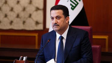 Iraqi Prime Minister Mohammed Shia al-Sudani meets for the first regular session of the Council of Ministers in Baghdad, Iraq October 28, 2022. (Reuters)