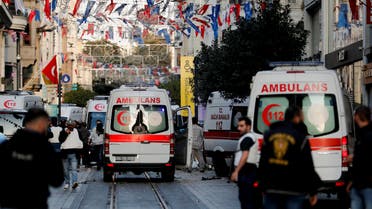 View of ambulances at the scene after an explosion on busy pedestrian Istiklal street in Istanbul, Turkey, November 13, 2022. (File photo: Reuters)