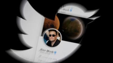FILE PHOTO: Elon Musk twitter account is seen through Twitter logo in this illustration taken, April 25, 2022. REUTERS/Dado Ruvic/Illustration/File Photo