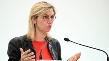 French Minister for Energy Transition Agnes Pannier-Runacher delivers a speech during a press conference on the energy situation in France and Europe, in Paris, France September 14, 2022. (Reuters)