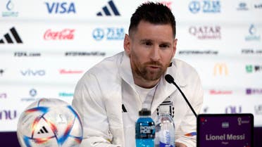 Argentina's Lionel Messi during a press conference, Nov. 21, 2022. (Reuters)