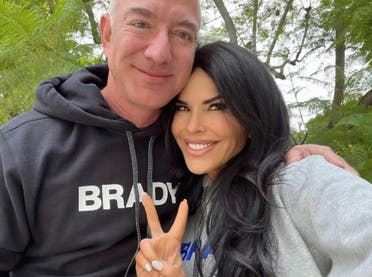 Jeff Bezos, with his girlfriend Lauren Sanchez - from her Instagram account 