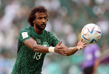 Saudi Arabia's Yasser al-Shahrani at Lusail Stadium, Lusail, Qatar on November 22, 2022. (Reuters)