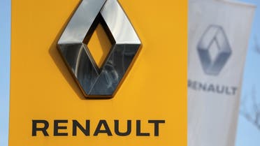 A board with the logo of Renault is on display near a car showroom in Saint Petersburg, Russia March 24, 2022. (Reuters)