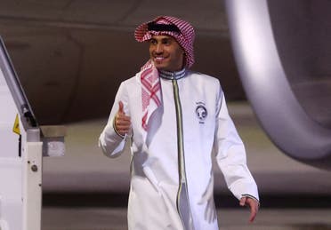 Saudi Arabia's Sultan Al Ghannam arrives in Doha for the FIFA World Cup Qatar 2022. (Reuters)