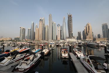 A picture taken on June 30, 2022, shows a view of the Dubai Marina in the Gulf Emirate. (AFP)