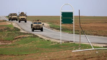 U.S. troops patrol near Turkish border in Hasakah, Syria, November 4, 2018. REUTERS/Rodi Said