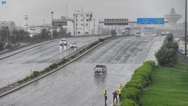 Streets in Jeddah after rainfall on Thursday, November 24 2022. (SPA)