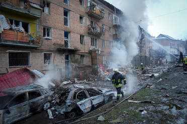 A suburb of Kyiv after being bombed by Russia (AP)