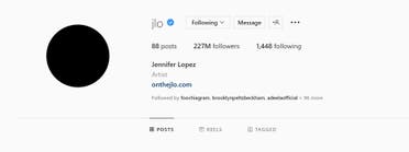 Jennifer Lopez's Instagram account 