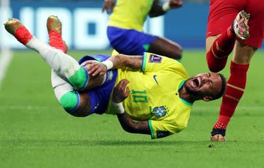 Neymar injury against Serbia