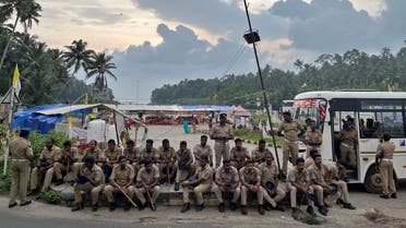 Police officers are deployed as fishermen protest near the entrance of the proposed Vizhinjam Port in the southern state of Kerala, India, November 9, 2022. (File photo: Reuters)