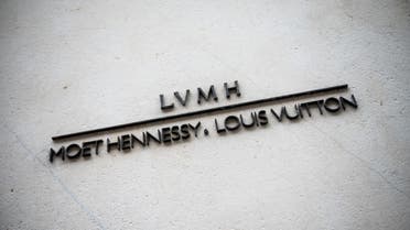  In this file photo taken on July 3, 2021 shows the logo of luxury group LVMH, Louis Vuitton Moet Hennesy, in Paris. (AFP)